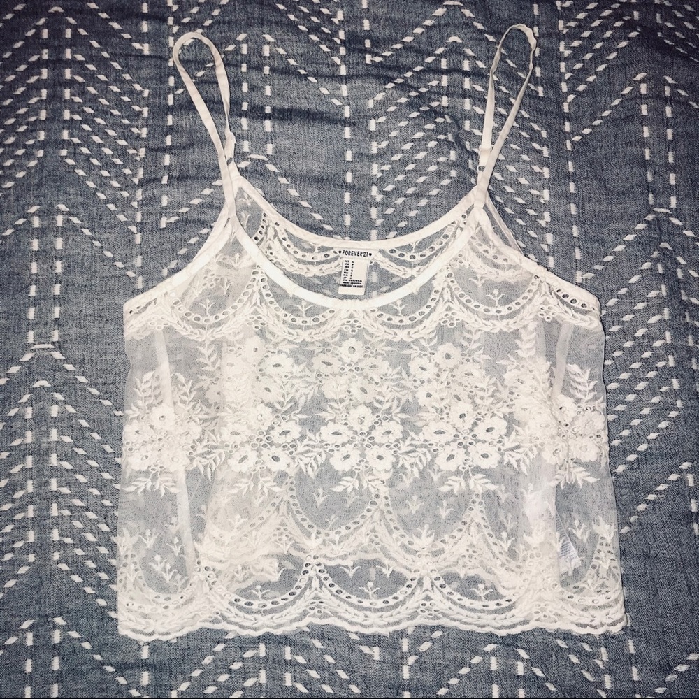 Lace crop top